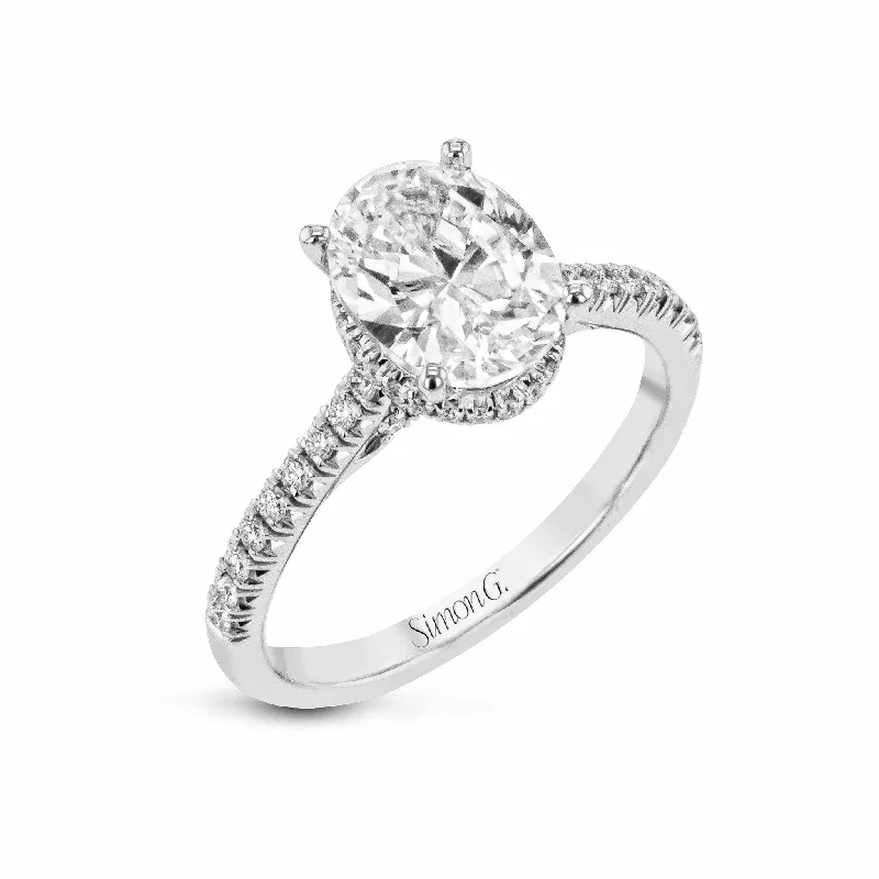 Don't Miss Our Biggest Jewelry Sale Of The Season Oval-Cut Hidden Halo Engagement Ring In 18k Gold With Diamonds Don't Miss Our Biggest Jewelry Sale Of The Season Oval-Cut Hidden Halo Engagement Ring In 18k Gold With Diamonds