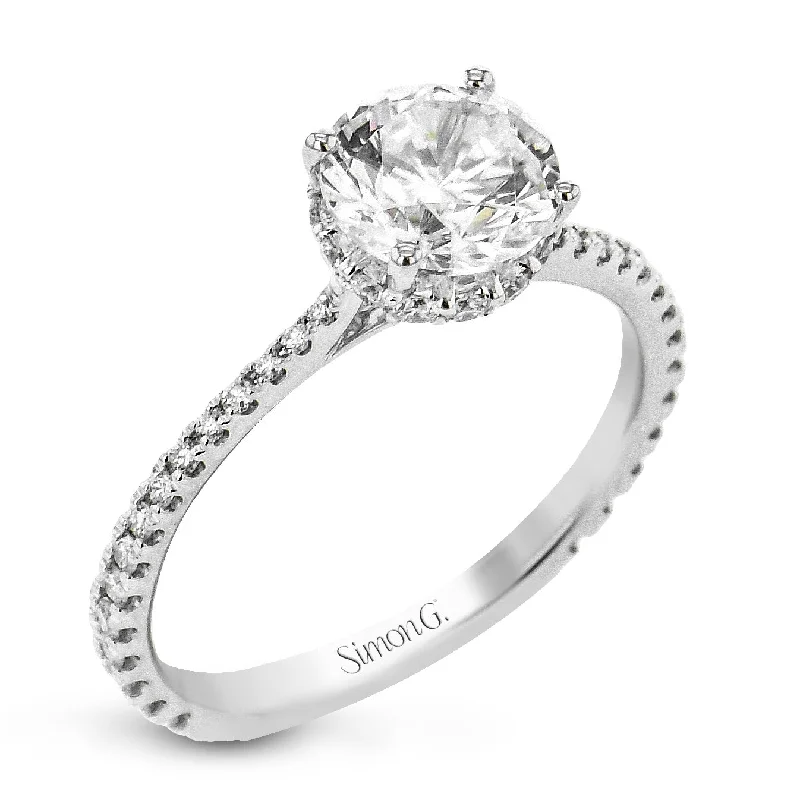 Gorgeous Jewelry, Limited-Time Savings Round-Cut Hidden Halo Engagement Ring In 18k Gold With Diamonds Gorgeous Jewelry, Limited-Time Savings Round-Cut Hidden Halo Engagement Ring In 18k Gold With Diamonds