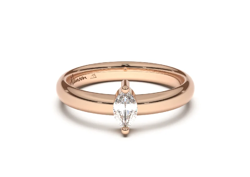 Limited-Time Jewelry Sale – Don't Miss Out On Dazzling Discounts Marquise Classic Slim Engagement Ring, Red Gold Limited-Time Jewelry Sale – Don't Miss Out On Dazzling Discounts Marquise Classic Slim Engagement Ring, Red Gold