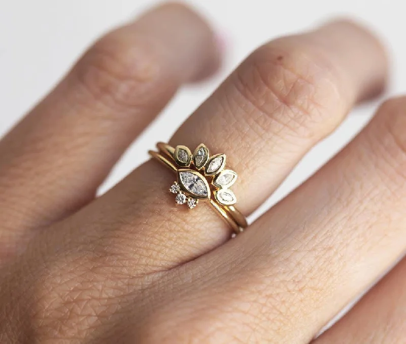 Accessorize For Less – Luxury Jewelry At Affordable Prices Set: Marquise Diamond Engagement Ring & Matching Crown Band Accessorize For Less – Luxury Jewelry At Affordable Prices Set: Marquise Diamond Engagement Ring & Matching Crown Band