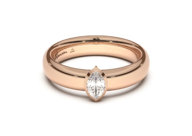 Luxury Jewelry Without The Luxury Price Tag Marquise Elegant Engagement Ring, Red Gold Luxury Jewelry Without The Luxury Price Tag Marquise Elegant Engagement Ring, Red Gold