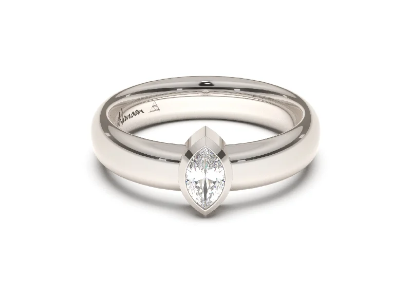 Shop Handcrafted Jewelry At Special Promotional Rates Marquise Modern Engagement Ring, White Gold & Platinum Shop Handcrafted Jewelry At Special Promotional Rates Marquise Modern Engagement Ring, White Gold & Platinum