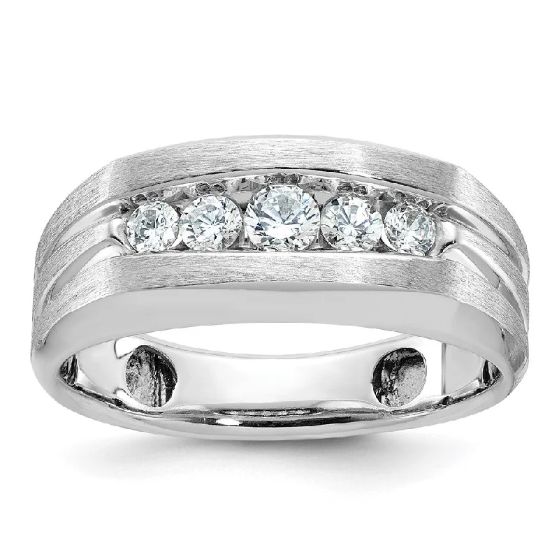 Buy More, Save More On Stunning Jewelry Designs Men's 9mm 14K White Gold 1/2 Ctw Lab-Created Diamond Tapered Band Buy More, Save More On Stunning Jewelry Designs Men's 9mm 14K White Gold 1/2 Ctw Lab-Created Diamond Tapered Band