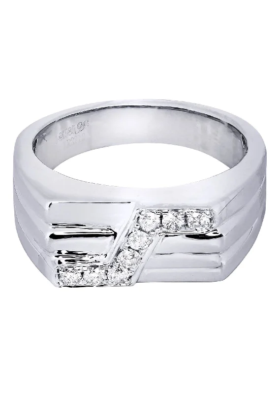 Elegant Jewelry At Unbeatable Prices – Shop Today White Gold Mens Diamond Ring| 0.28 Carats| 8.54 Grams Elegant Jewelry At Unbeatable Prices – Shop Today White Gold Mens Diamond Ring| 0.28 Carats| 8.54 Grams