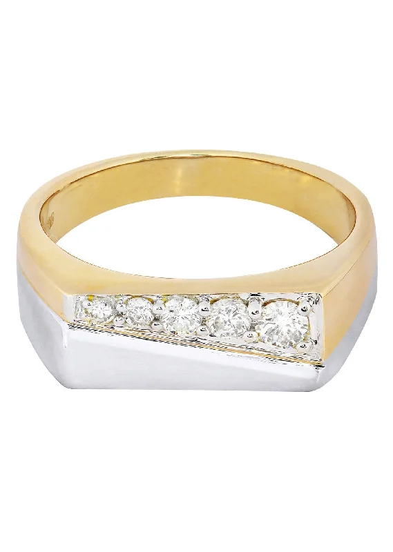 Trendy And Classic Jewelry Now At Reduced Prices Mens Diamond Pinky Ring| 0.38 Carats| 9.39 Grams
