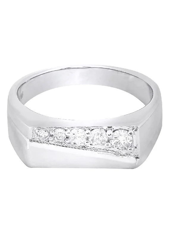 Sparkle In Style With Our Best Jewelry Deals White Gold Mens Diamond Ring| 0.41 Carats| 8.57 Grams Sparkle In Style With Our Best Jewelry Deals White Gold Mens Diamond Ring| 0.41 Carats| 8.57 Grams