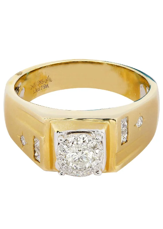 Chic And Stylish Jewelry At Discounted Prices Mens Diamond Ring| 0.52 Carats