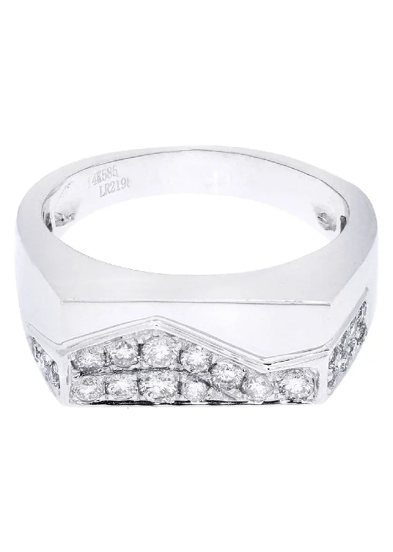 Bohemian-Inspired Jewelry For Free-Spirited Fashion White Gold Mens Diamond Ring| 0.59 Carats| 7.93 Grams Bohemian-Inspired Jewelry For Free-Spirited Fashion White Gold Mens Diamond Ring| 0.59 Carats| 7.93 Grams