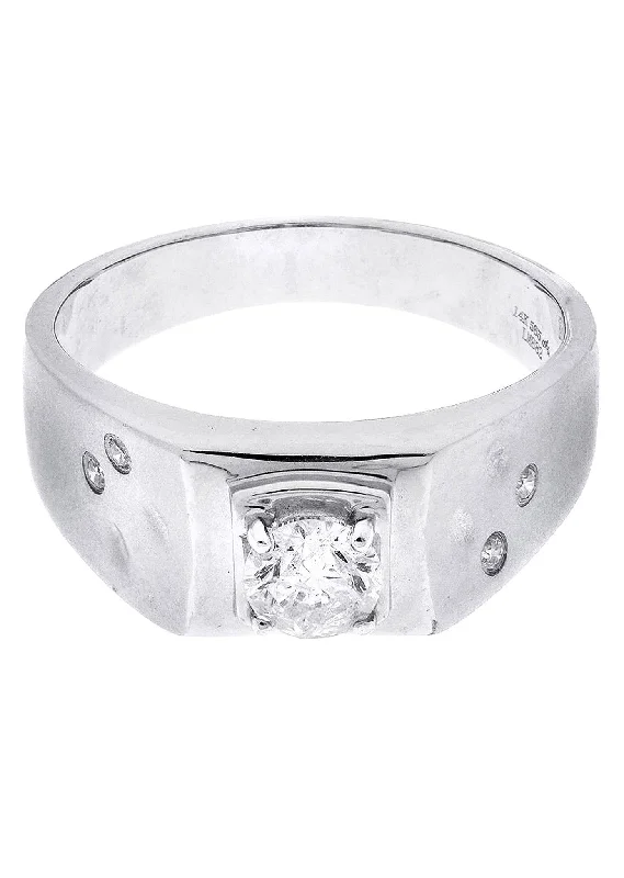 Shine Bright With Our Special Jewelry Promotions White Gold Mens Diamond Ring| 0.66 Carats| 6.36 Grams Shine Bright With Our Special Jewelry Promotions White Gold Mens Diamond Ring| 0.66 Carats| 6.36 Grams