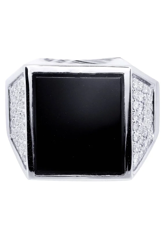 Don't Miss Out On Jaw-Dropping Jewelry Discounts White Gold Mens Diamond Ring| 0.67 Carats| 13.66 Grams Don't Miss Out On Jaw-Dropping Jewelry Discounts White Gold Mens Diamond Ring| 0.67 Carats| 13.66 Grams