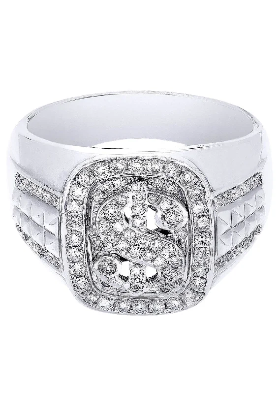 Modern Jewelry At Exclusive Discounts – Shop Today White Gold Mens Diamond Ring| 0.86 Carats| 11.07 Grams Modern Jewelry At Exclusive Discounts – Shop Today White Gold Mens Diamond Ring| 0.86 Carats| 11.07 Grams