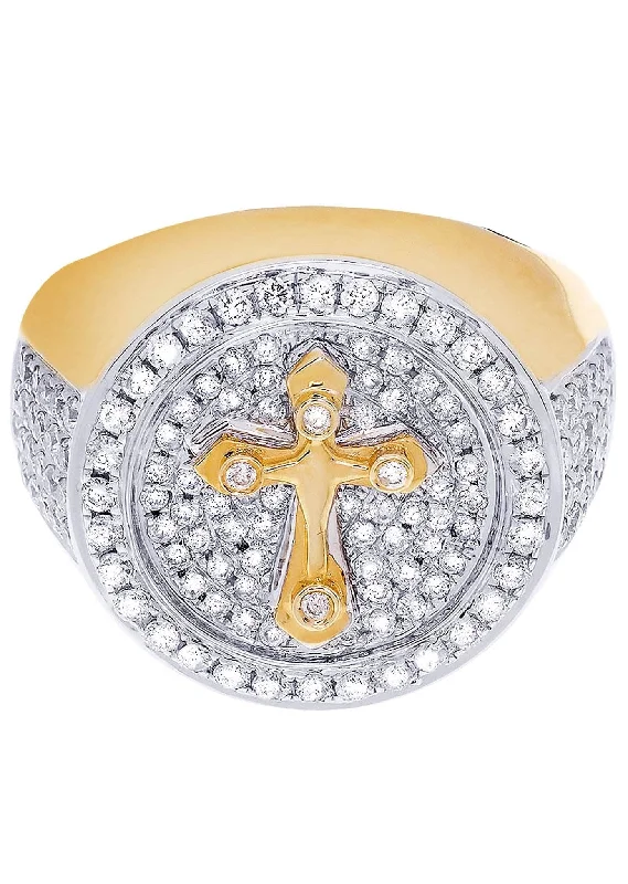 Jewelry Clearance – Final Chance To Save Big Mens Diamond Ring| 1.4 Carats