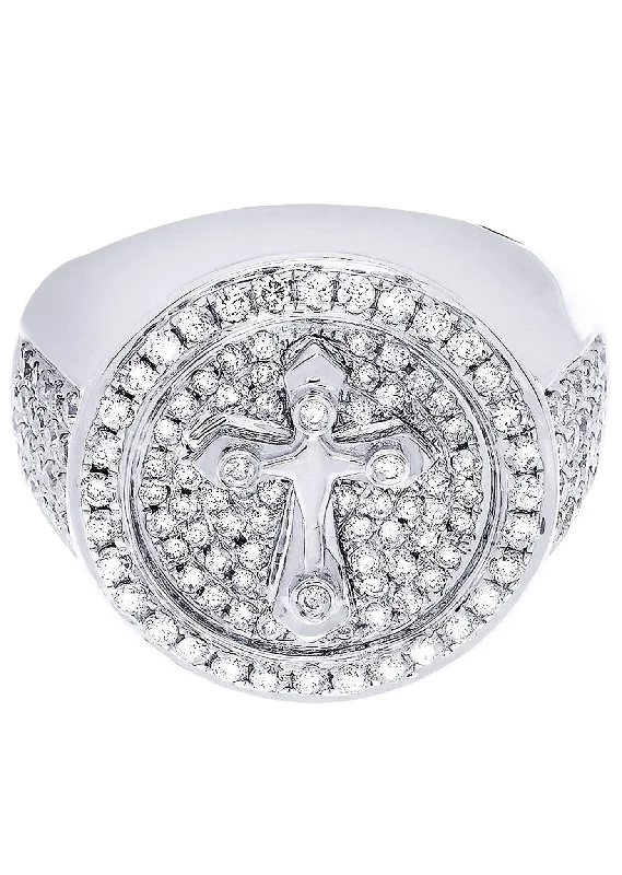 Shop Handcrafted Jewelry At Special Promotional Rates White Gold Mens Diamond Ring| 1.42 Carats| 13.07 Grams Shop Handcrafted Jewelry At Special Promotional Rates White Gold Mens Diamond Ring| 1.42 Carats| 13.07 Grams