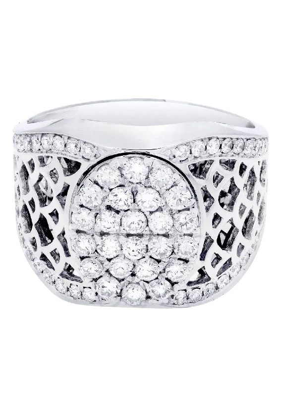 Trending Jewelry Now At Unbeatable Prices White Gold Mens Diamond Ring| 1.46 Carats| 13.7 Grams Trending Jewelry Now At Unbeatable Prices White Gold Mens Diamond Ring| 1.46 Carats| 13.7 Grams