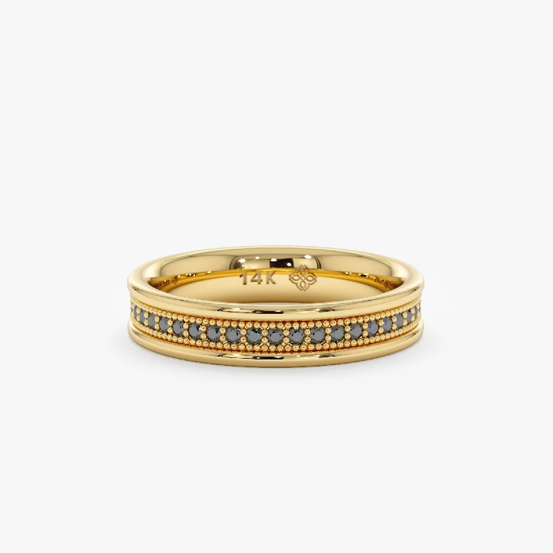 Exclusive Online Discounts On Stylish Jewelry Milgrain Set Black Diamond Eternity Ring, Hermione Exclusive Online Discounts On Stylish Jewelry Milgrain Set Black Diamond Eternity Ring, Hermione