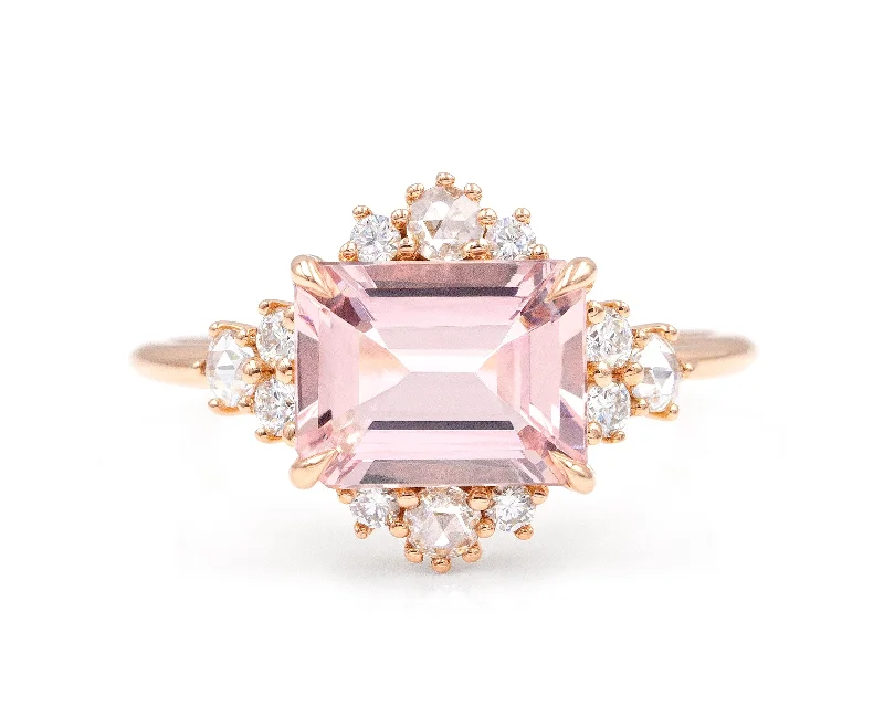 Shop Dazzling Jewelry With Special Promotional Discounts Morganite Flare Ring (Ready to Ship) Shop Dazzling Jewelry With Special Promotional Discounts Morganite Flare Ring (Ready to Ship)