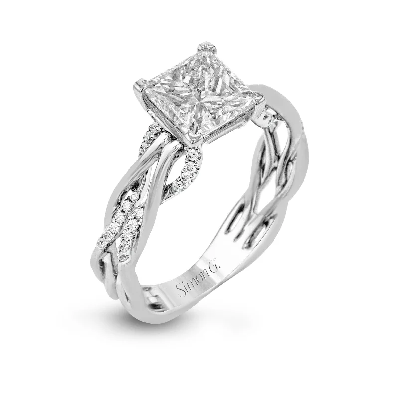 Adjustable Charm Bracelets For A Perfect Fit Princess-Cut Criss-Cross Engagement Ring In 18k Gold With Diamonds Adjustable Charm Bracelets For A Perfect Fit Princess-Cut Criss-Cross Engagement Ring In 18k Gold With Diamonds