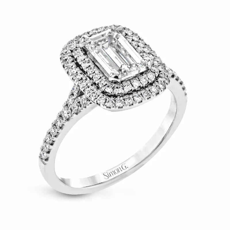 Luxury Jewelry Now At Special Promotional Rates Emerald-Cut Double-Halo Engagement Ring In 18k Gold With Diamonds Luxury Jewelry Now At Special Promotional Rates Emerald-Cut Double-Halo Engagement Ring In 18k Gold With Diamonds