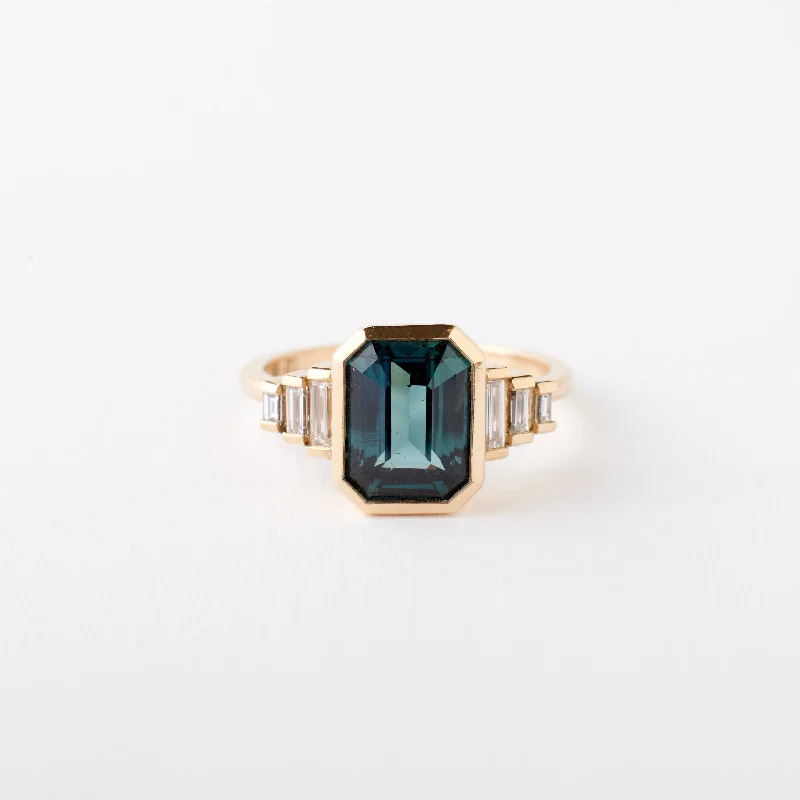 Premium Jewelry Now Available At Special Discounts Nina Ring - 3.05 Carat Emerald Cut Teal Sapphire Premium Jewelry Now Available At Special Discounts Nina Ring - 3.05 Carat Emerald Cut Teal Sapphire