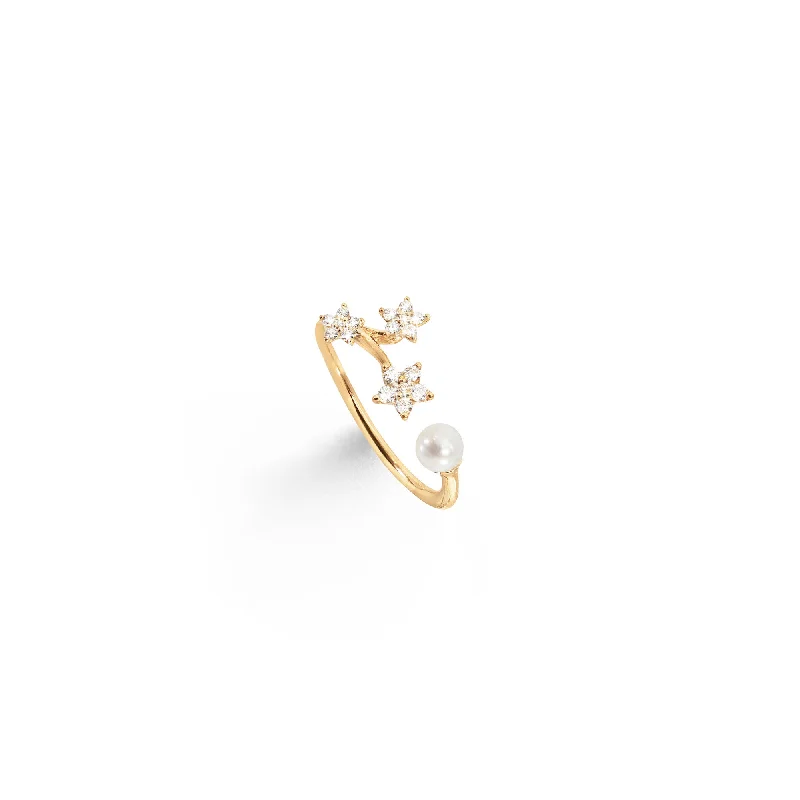 Affordable Glamour – Premium Jewelry For Less Shooting Stars 18K Gold Ring w. Diamonds & Pearl Affordable Glamour – Premium Jewelry For Less Shooting Stars 18K Gold Ring w. Diamonds & Pearl
