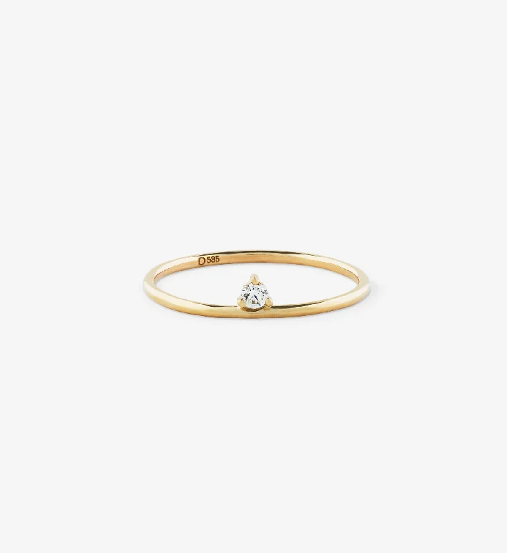 Exclusive Jewelry Sale – Sparkle For Less Floating Diamond Ring 0.05 in 14K Gold