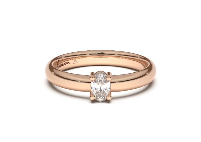 Limited-Time Jewelry Sale – Don't Miss Out On Dazzling Discounts Oval Contemporary Slim Engagement Ring, Red Gold Limited-Time Jewelry Sale – Don't Miss Out On Dazzling Discounts Oval Contemporary Slim Engagement Ring, Red Gold