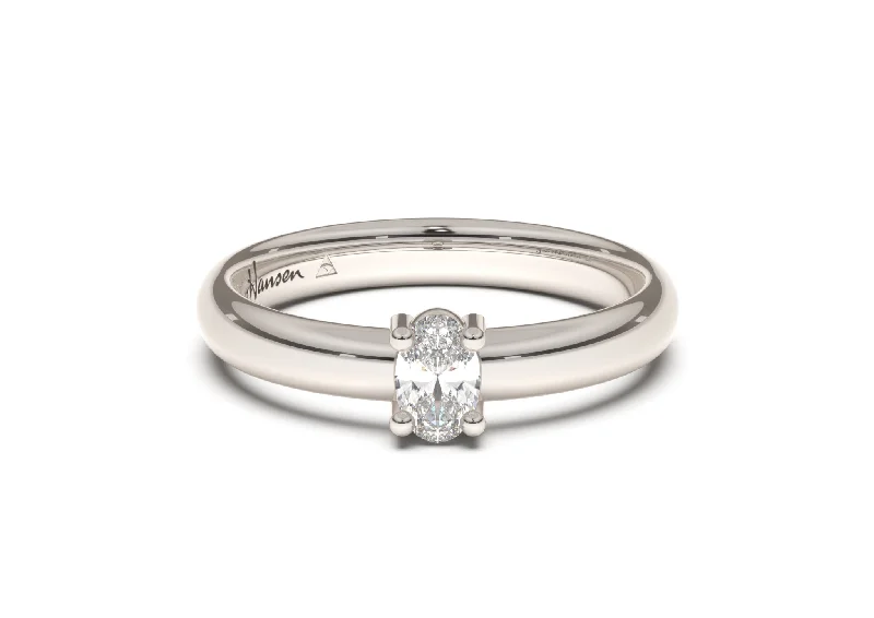Get The Sparkle You Love At Prices You Adore Oval Contemporary Slim Engagement Ring, White Gold & Platinum Get The Sparkle You Love At Prices You Adore Oval Contemporary Slim Engagement Ring, White Gold & Platinum