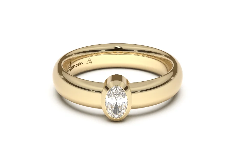Flash Sale On Stunning Jewelry – Limited Stock Available Oval Modern Engagement Ring, Yellow Gold Flash Sale On Stunning Jewelry – Limited Stock Available Oval Modern Engagement Ring, Yellow Gold