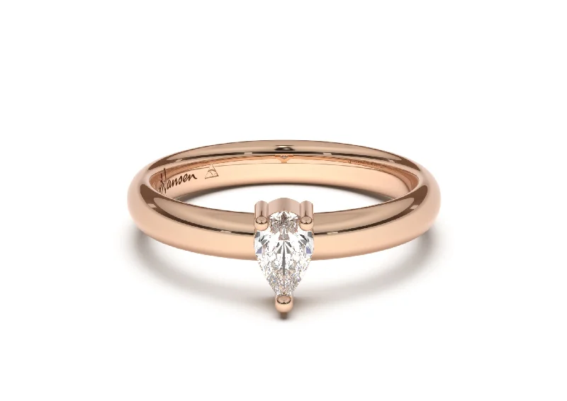 Unmissable Deals On Handmade Jewelry Collections Pear Classic Slim Engagement Ring, Red Gold Unmissable Deals On Handmade Jewelry Collections Pear Classic Slim Engagement Ring, Red Gold