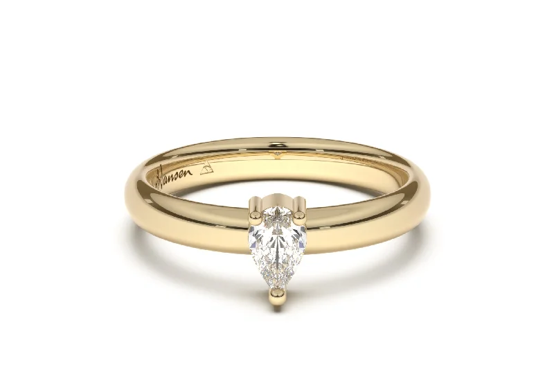 Discover Unique Jewelry With Special Limited-Time Offers Pear Classic Slim Engagement Ring, Yellow Gold Discover Unique Jewelry With Special Limited-Time Offers Pear Classic Slim Engagement Ring, Yellow Gold