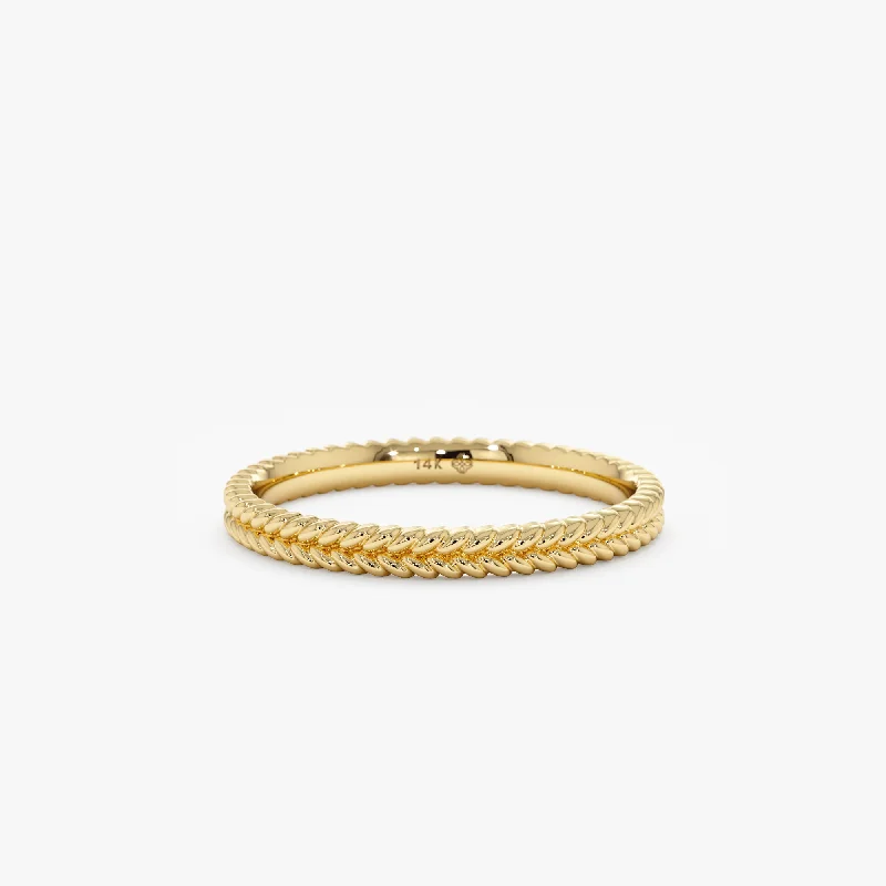 Luxury Jewelry At Unbeatable Discounts Petite Braided Wedding Band, Fiona