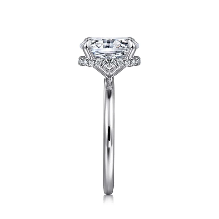 Limited-Stock Jewelry Sale – Once It's Gone, It's Gone Rainah - 14K White Gold Hidden Halo Oval Diamond Engagement Ring (Setting Only) Limited-Stock Jewelry Sale – Once It's Gone, It's Gone Rainah - 14K White Gold Hidden Halo Oval Diamond Engagement Ring (Setting Only)