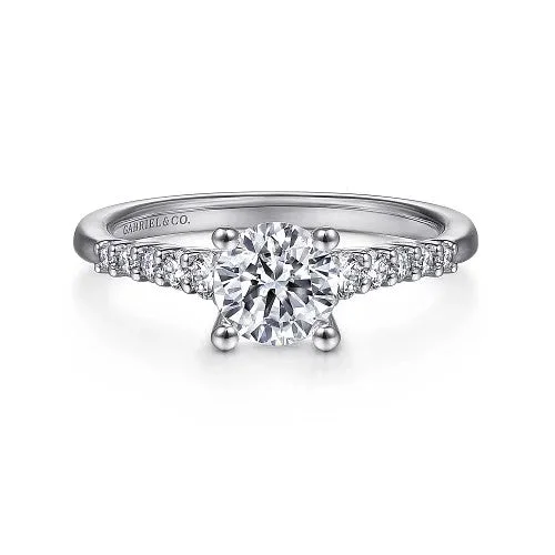 Shop Dazzling Jewelry At The Best Prices Reed - 14K White Gold Round Diamond Engagement Ring (Setting Only) Shop Dazzling Jewelry At The Best Prices Reed - 14K White Gold Round Diamond Engagement Ring (Setting Only)