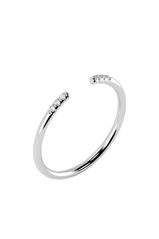 Exclusive Jewelry Bundles At Discounted Rates Line Open Pavé 18K White Gold Ring w. Lab-Grown Diamonds Exclusive Jewelry Bundles At Discounted Rates Line Open Pavé 18K White Gold Ring w. Lab-Grown Diamonds