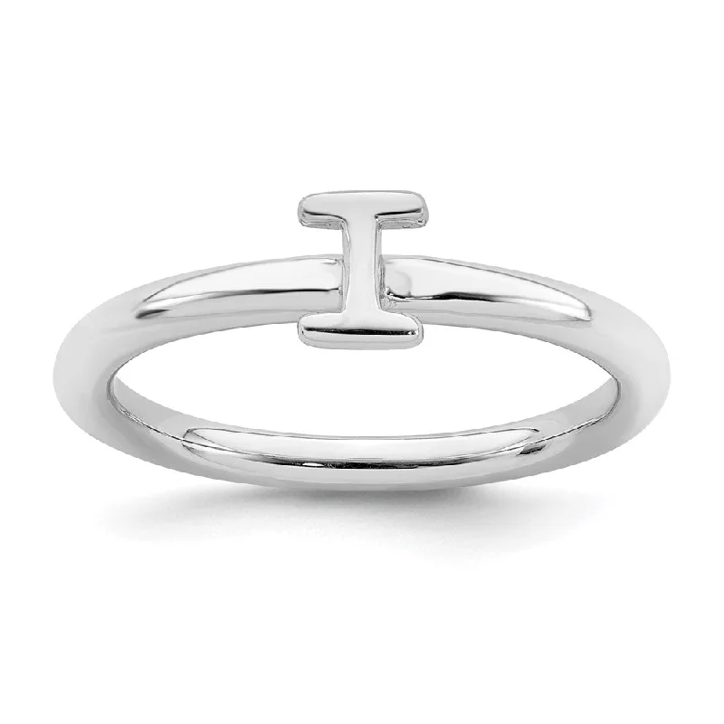 Final Call – Shop Exquisite Jewelry Before It's Gone Rhodium Plated Sterling Silver Stackable Letter I Ring Final Call – Shop Exquisite Jewelry Before It's Gone Rhodium Plated Sterling Silver Stackable Letter I Ring