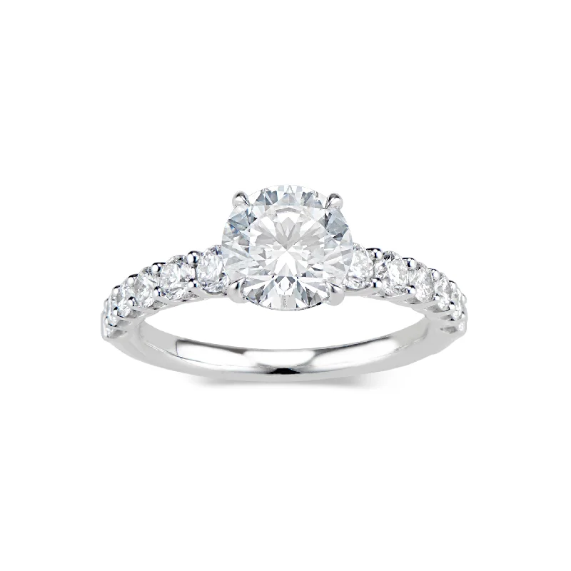 Affordable Luxury Jewelry – Style At A Great Price Round Diamond Engagement Ring with Diamond Shank Affordable Luxury Jewelry – Style At A Great Price Round Diamond Engagement Ring with Diamond Shank