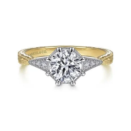 Sparkle For Less – Shop Jewelry Deals Now Sanna - Vintage Inspired 14K White-Yellow Gold Round Diamond Channel Set Engagement Ring (Setting Only) Sparkle For Less – Shop Jewelry Deals Now Sanna - Vintage Inspired 14K White-Yellow Gold Round Diamond Channel Set Engagement Ring (Setting Only)