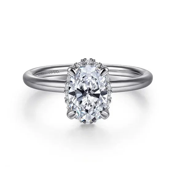 Bestselling Jewelry At Special Promotional Rates Seattle - 14K White Gold Oval Hidden Halo Diamond Engagement Ring (Setting Only) Bestselling Jewelry At Special Promotional Rates Seattle - 14K White Gold Oval Hidden Halo Diamond Engagement Ring (Setting Only)