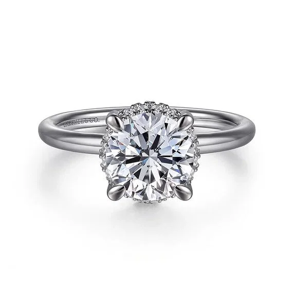 Luxury Meets Affordability – Jewelry Sale Now Live Seattle - 14K White Gold Round Hidden Halo Diamond Engagement Ring (Setting Only) Luxury Meets Affordability – Jewelry Sale Now Live Seattle - 14K White Gold Round Hidden Halo Diamond Engagement Ring (Setting Only)