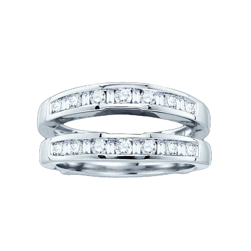 Jewelry Sale – Exclusive Styles At Lower Prices Signature 3/4 CTW Diamond Ring Guard in 14KT White Gold Jewelry Sale – Exclusive Styles At Lower Prices Signature 3/4 CTW Diamond Ring Guard in 14KT White Gold