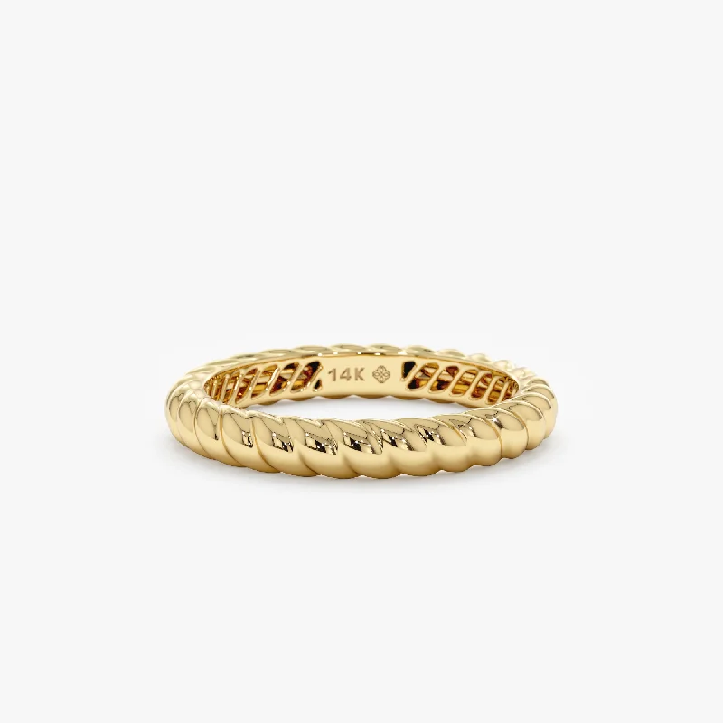 Luxury Jewelry Sale – Sparkle For Less Solid Gold Bold Braided Ring, Nalani