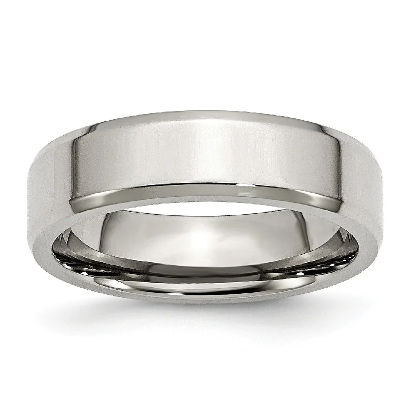 Exclusive Jewelry Discounts – Shop Now For Savings Stainless Steel Beveled Edge 6MM Polished Band Exclusive Jewelry Discounts – Shop Now For Savings Stainless Steel Beveled Edge 6MM Polished Band