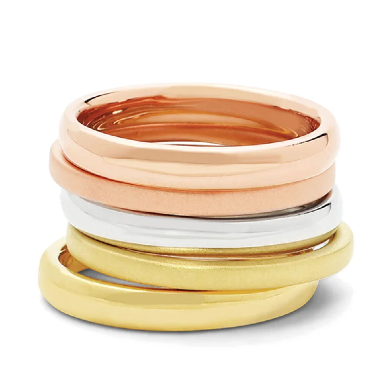 Unmissable Discounts On Timeless Jewelry Pieces Sterling Silver & 14K Gold Plated Stackable Tri-Color Classic Ring Set Unmissable Discounts On Timeless Jewelry Pieces Sterling Silver & 14K Gold Plated Stackable Tri-Color Classic Ring Set
