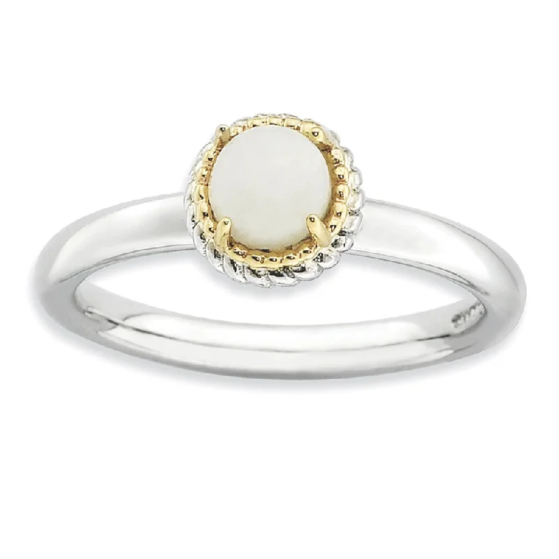 Luxury Meets Affordability – Jewelry Sale Now Live Sterling Silver & 14K Gold Plated Stackable White Agate Ring Luxury Meets Affordability – Jewelry Sale Now Live Sterling Silver & 14K Gold Plated Stackable White Agate Ring