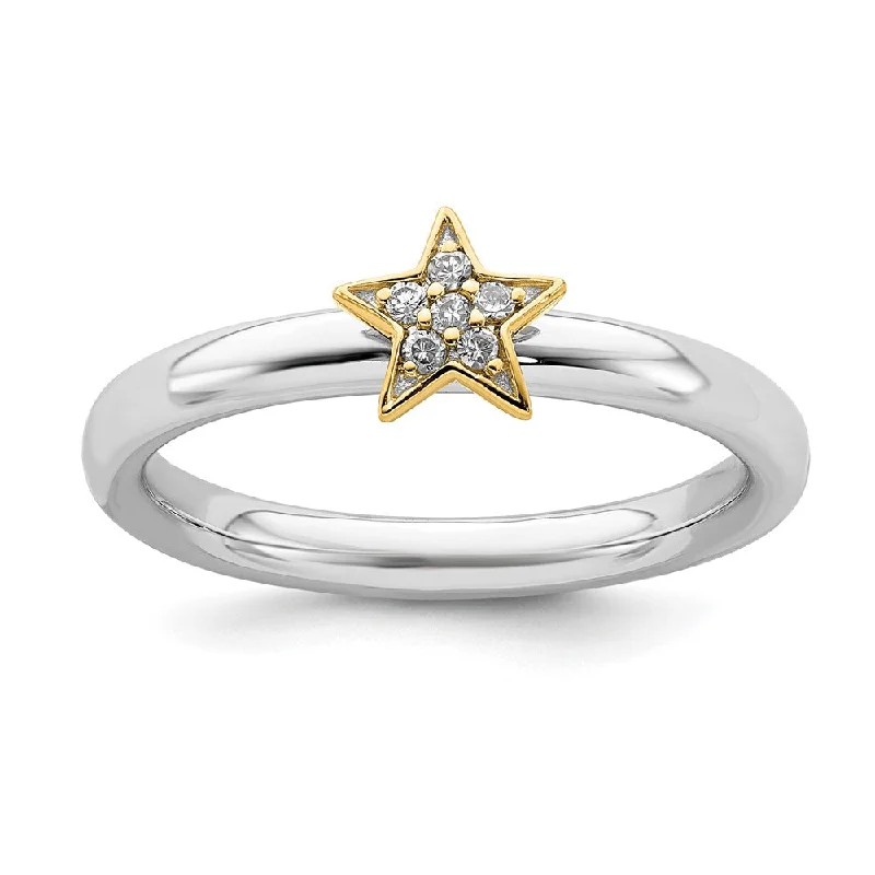 Exclusive Jewelry Bundles At Discounted Prices Sterling Silver 14k Yellow Gold-Plated Diamond Stack Star Ring Exclusive Jewelry Bundles At Discounted Prices Sterling Silver 14k Yellow Gold-Plated Diamond Stack Star Ring