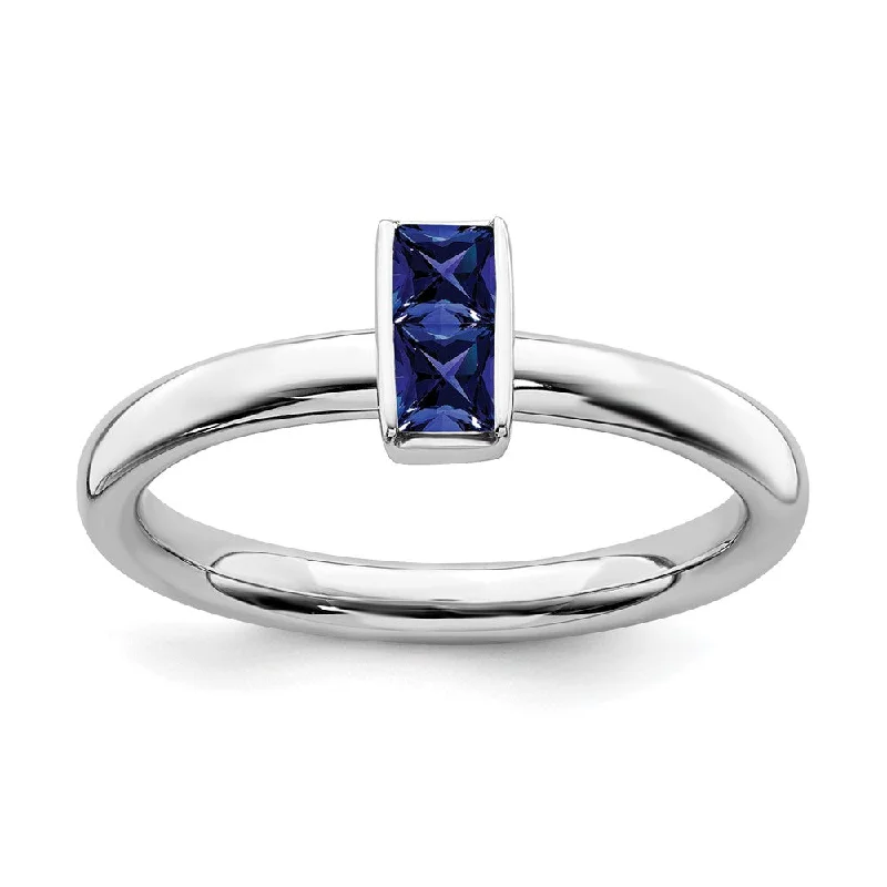 Shop Elegant Jewelry At Unbeatable Prices Sterling Silver Lab Created Sapphire 2 Stone Bar Stackable Ring Shop Elegant Jewelry At Unbeatable Prices Sterling Silver Lab Created Sapphire 2 Stone Bar Stackable Ring