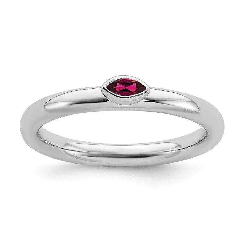 Seasonal Jewelry Sale – Upgrade Your Collection Sterling Silver Marquise Lab Created Ruby Solitaire Stackable Ring Seasonal Jewelry Sale – Upgrade Your Collection Sterling Silver Marquise Lab Created Ruby Solitaire Stackable Ring