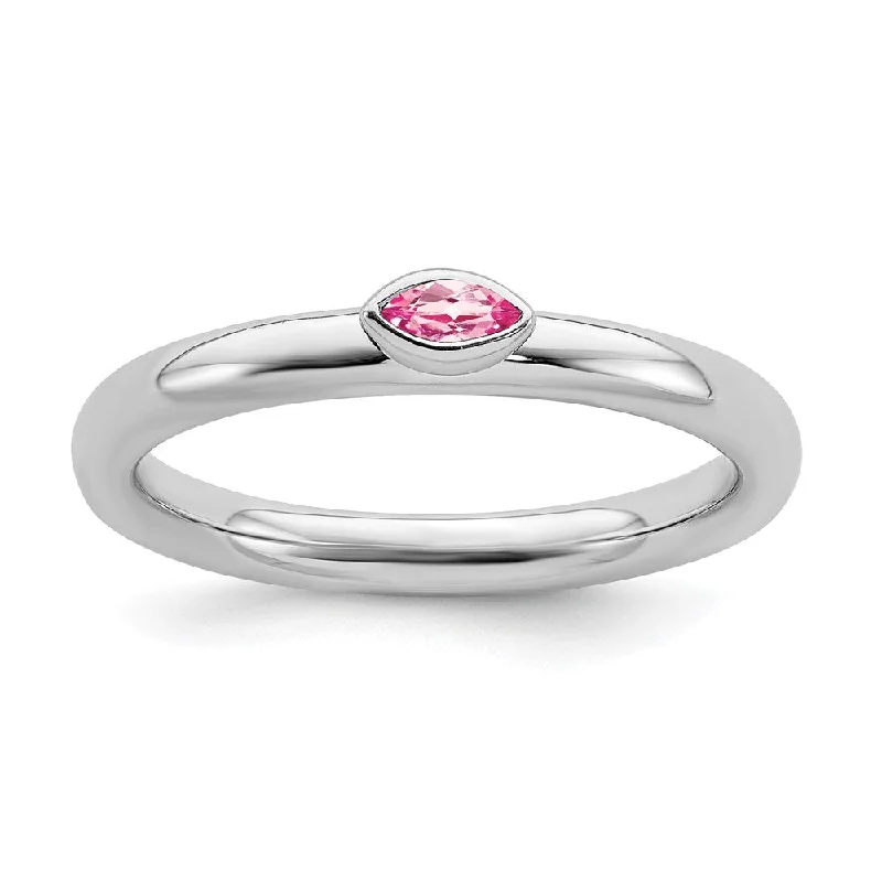 Get The Best Deals On Timeless Jewelry Pieces Sterling Silver Marquise Pink Tourmaline Solitaire Stackable Ring Get The Best Deals On Timeless Jewelry Pieces Sterling Silver Marquise Pink Tourmaline Solitaire Stackable Ring
