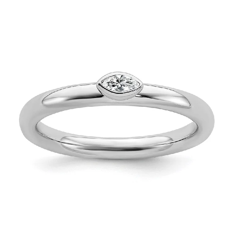 Exclusive Jewelry Sale – Limited-Time Discounts Sterling Silver Marquise White Topaz Solitaire Stackable Ring Exclusive Jewelry Sale – Limited-Time Discounts Sterling Silver Marquise White Topaz Solitaire Stackable Ring