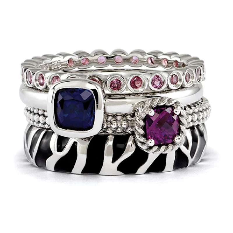 Bestselling Jewelry Now On Sale – Elevate Your Look Sterling Silver, Multi Gemstone Stackable Safari Ring Set Bestselling Jewelry Now On Sale – Elevate Your Look Sterling Silver, Multi Gemstone Stackable Safari Ring Set